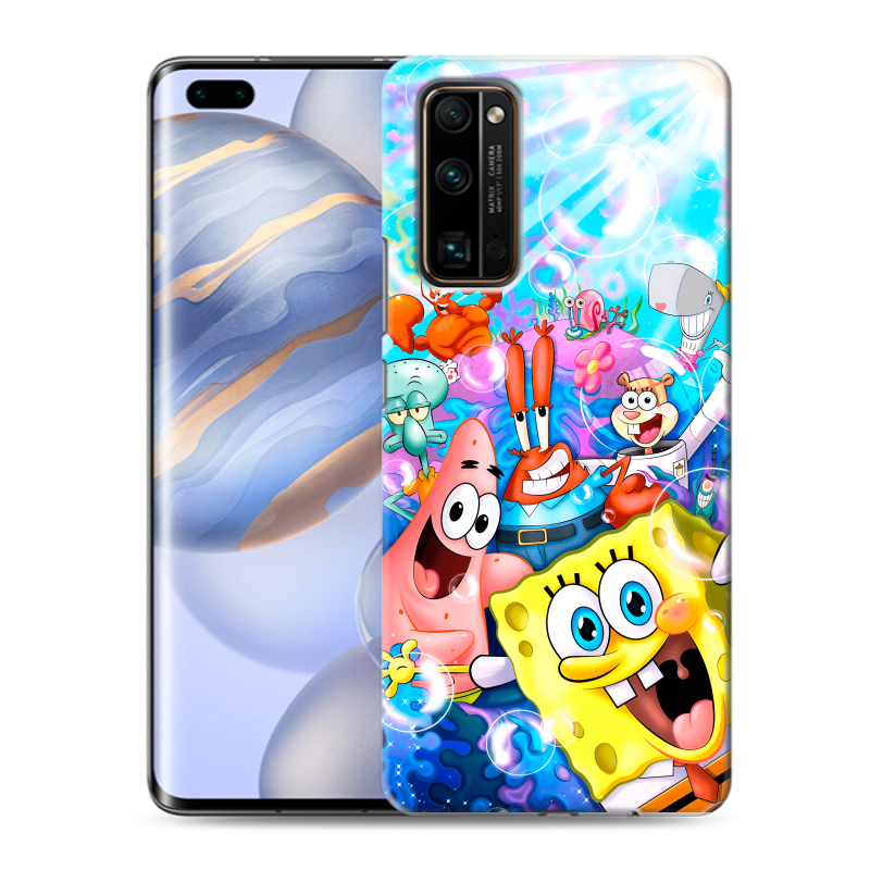 Силиконовый чехол на Huawei Honor 30 Pro с принтом спанчбоб спанч боб Силиконовый чехол на Huawei Honor 30 Pro с принтом спанчбоб спанч боб
