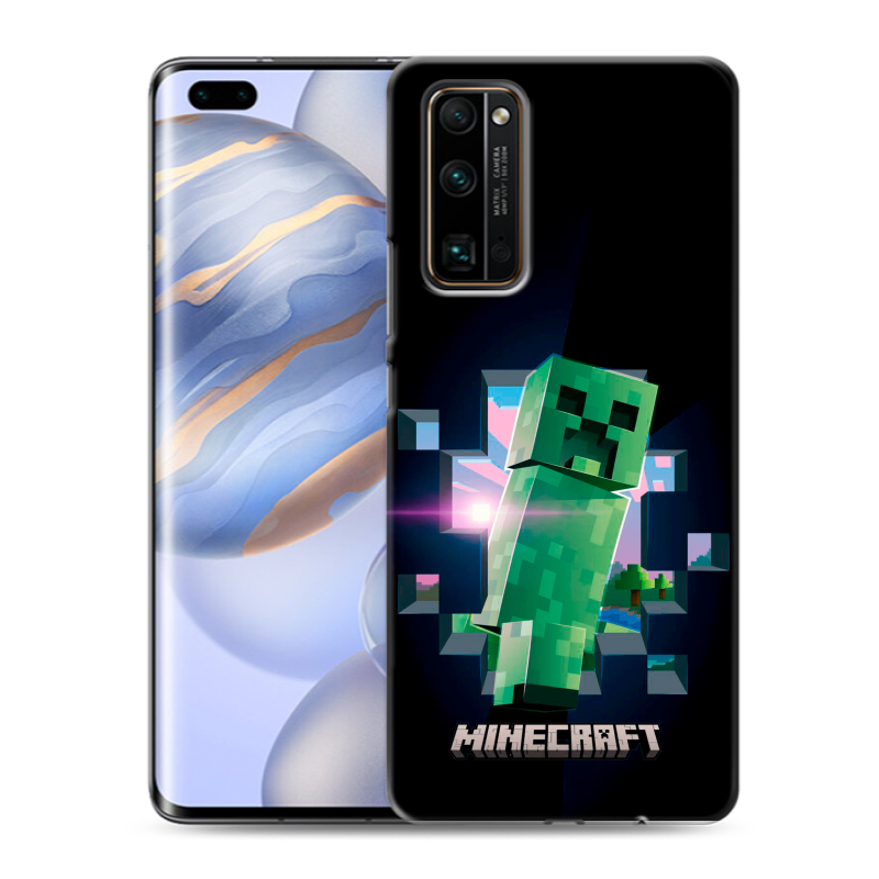 Силиконовый противоударный чехол на Huawei Honor 30 Pro с принтом Майнкрафт Minecraft Силиконовый противоударный чехол на Huawei Honor 30 Pro с принтом Майнкрафт Minecraft