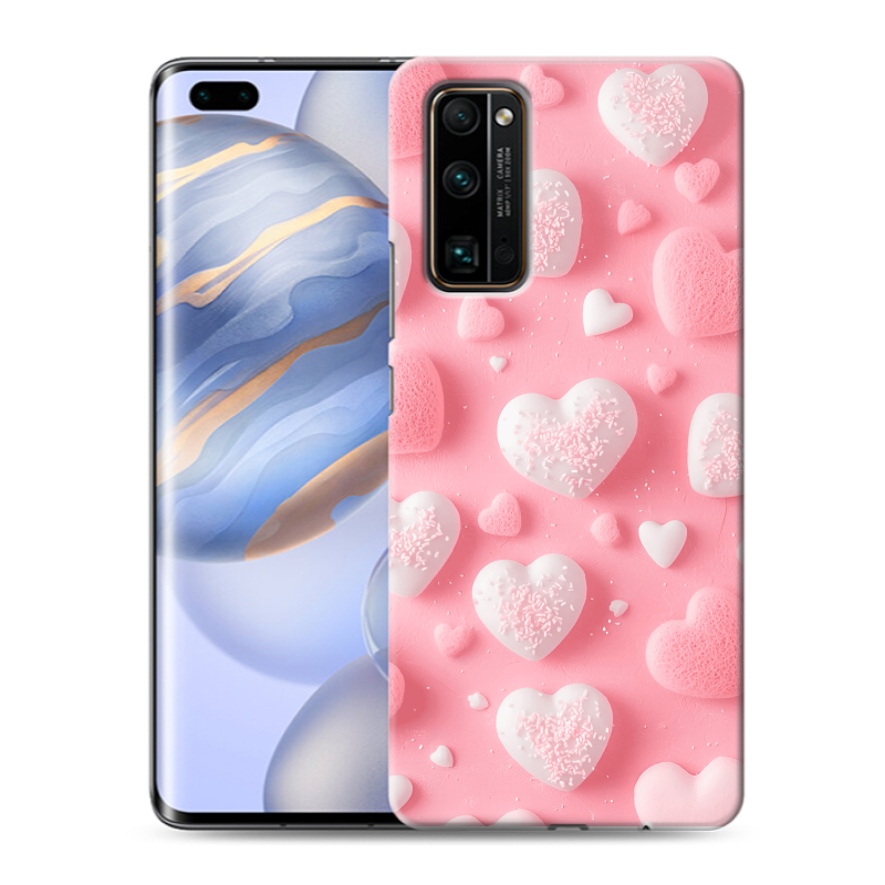 Силиконовый чехол на Huawei Honor 30 Pro с принтом Сердечки Силиконовый чехол на Huawei Honor 30 Pro с принтом Сердечки