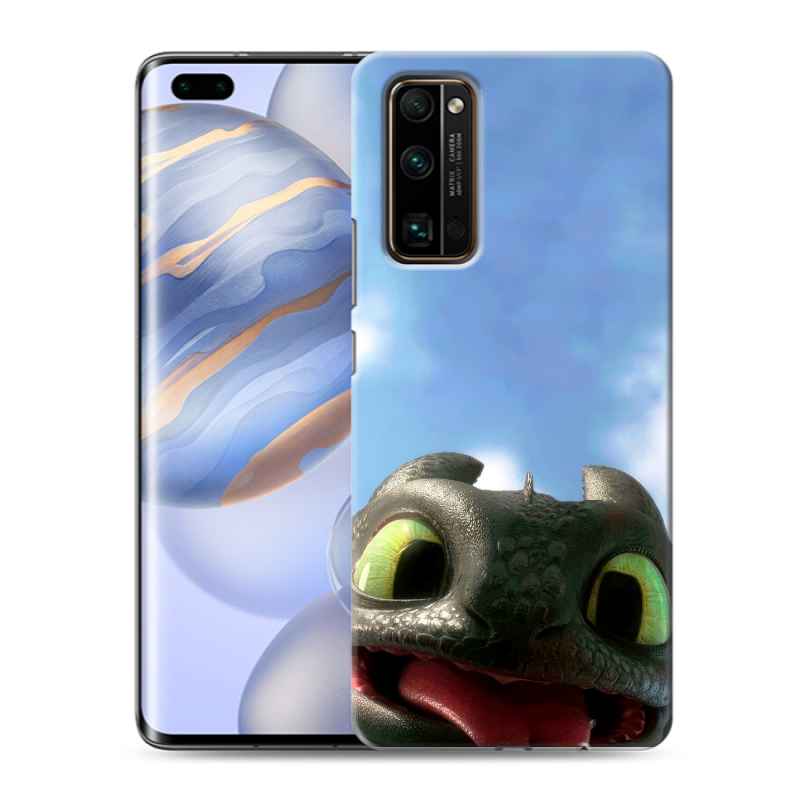 Силиконовый противоударный чехол на Huawei Honor 30 Pro с принтом Как приручить дракона Силиконовый противоударный чехол на Huawei Honor 30 Pro с принтом Как приручить дракона