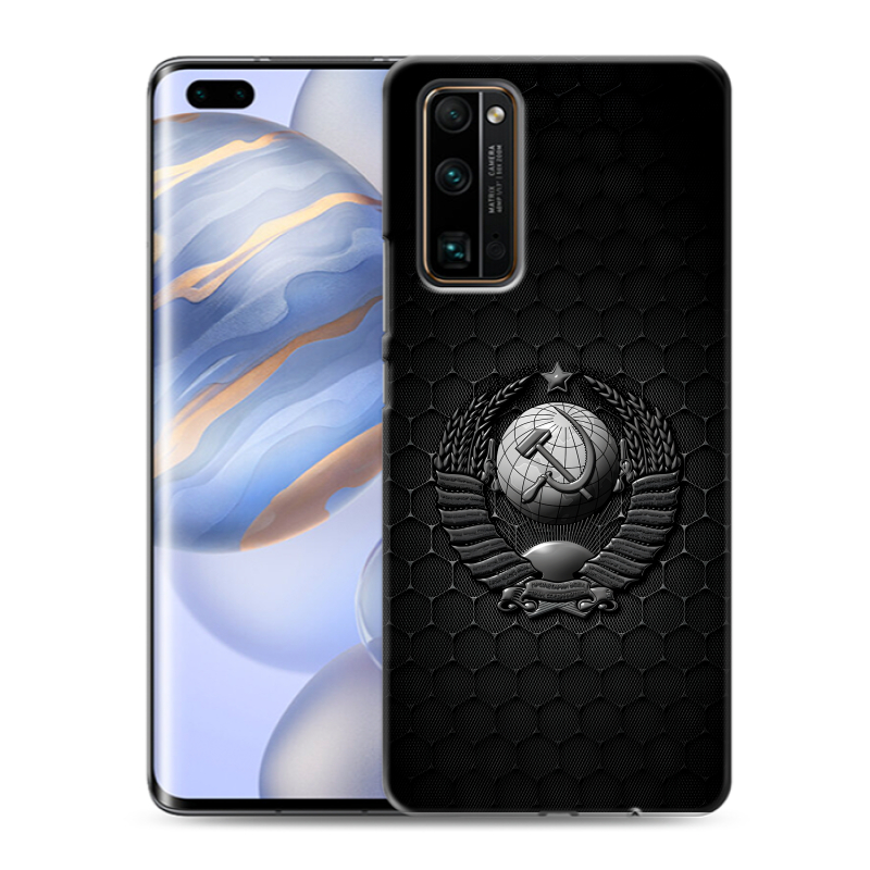 Силиконовый чехол на Huawei Honor 30 Pro с принтом Герб Флаг СССР Силиконовый чехол на Huawei Honor 30 Pro с принтом Герб Флаг СССР