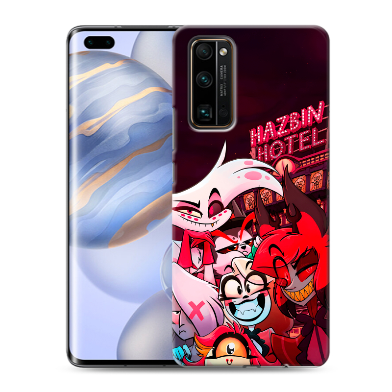 Силиконовый противоударный чехол на Huawei Honor 30 Pro с принтом Hazbin Hotel Отель Хазбин Силиконовый противоударный чехол на Huawei Honor 30 Pro с принтом Hazbin Hotel Отель Хазбин