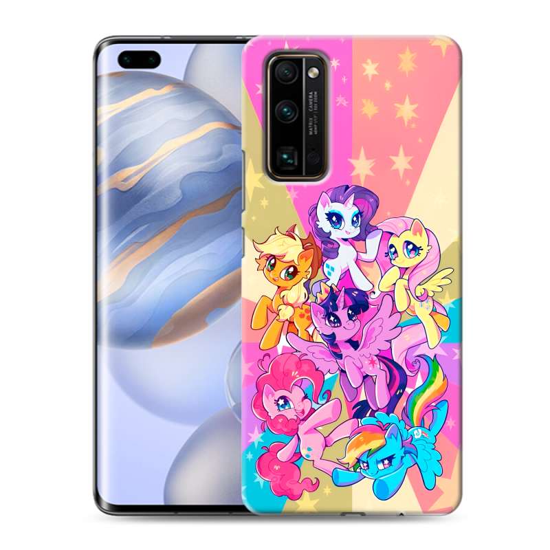 Силиконовый противоударный чехол на Huawei Honor 30 Pro с принтом My little pony Дружба чудо Силиконовый противоударный чехол на Huawei Honor 30 Pro с принтом My little pony Дружба чудо