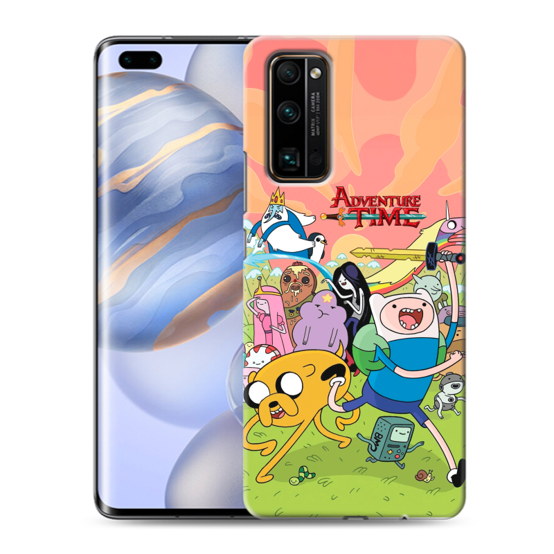 Силиконовый противоударный чехол на Huawei Honor 30 Pro с принтом Adventure time Время приключений Силиконовый противоударный чехол на Huawei Honor 30 Pro с принтом Adventure time Время приключений