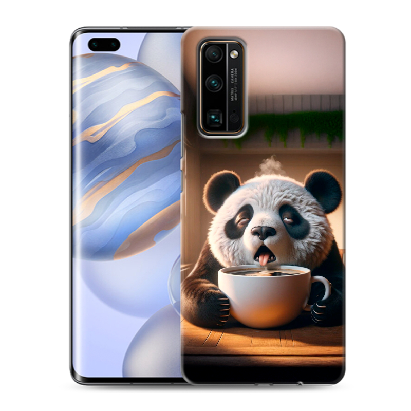 Силиконовый чехол на Huawei Honor 30 Pro с принтом смешная панда Силиконовый чехол на Huawei Honor 30 Pro с принтом смешная панда