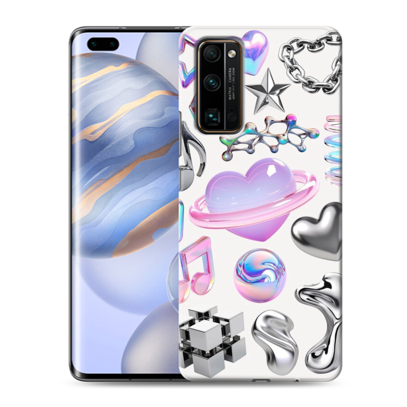 Силиконовый противоударный чехол на Huawei Honor 30 Pro с принтом Y2K Силиконовый противоударный чехол на Huawei Honor 30 Pro с принтом Y2K