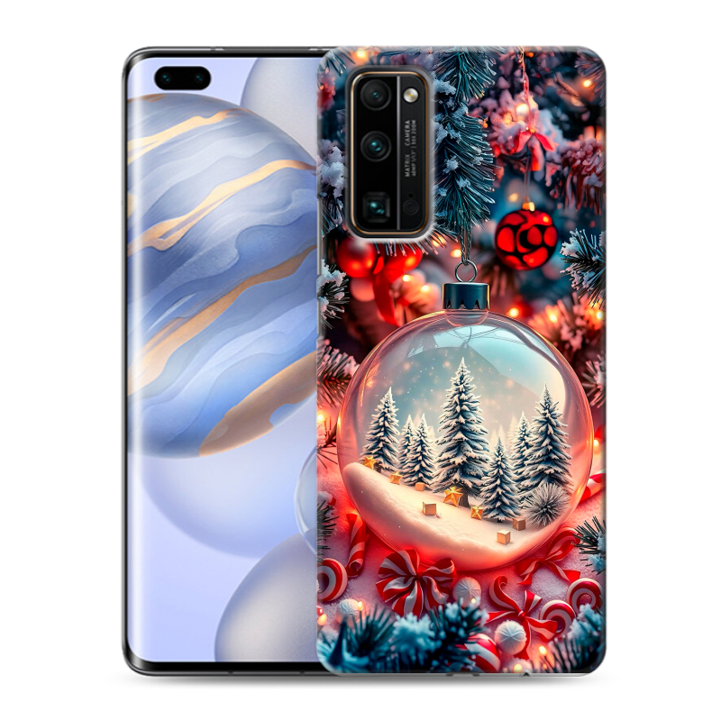 Силиконовый противоударный чехол на Huawei Honor 30 Pro с принтом Новый год Силиконовый противоударный чехол на Huawei Honor 30 Pro с принтом Новый год