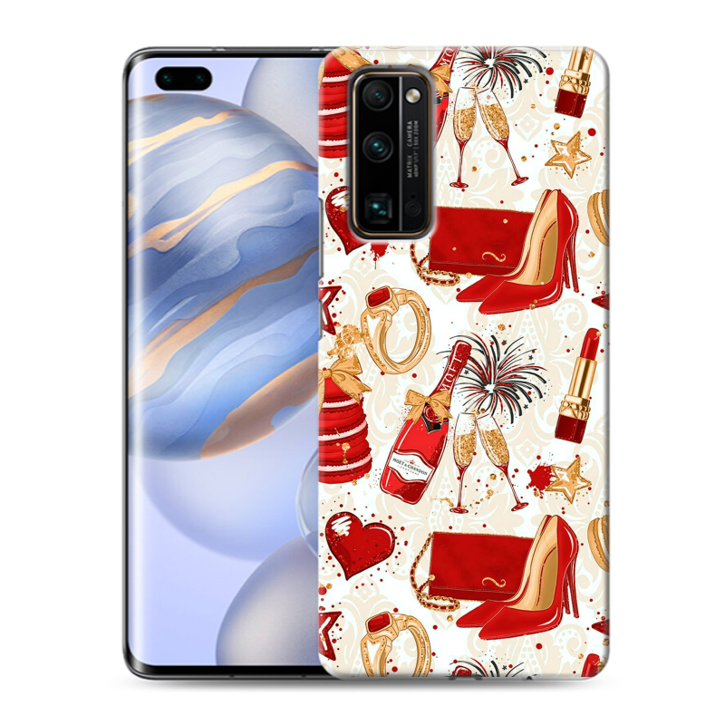 Силиконовый чехол на Huawei Honor 30 Pro с принтом Новый год Силиконовый чехол на Huawei Honor 30 Pro с принтом Новый год