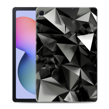 Силиконовый чехол на планшета Samsung Galaxy Tab S6 Lite с принтом Черные кристаллы