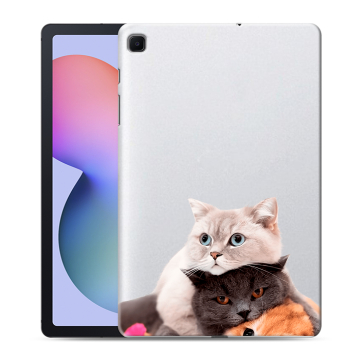 Силиконовый чехол на планшета Samsung Galaxy Tab S6 Lite с принтом Кошки