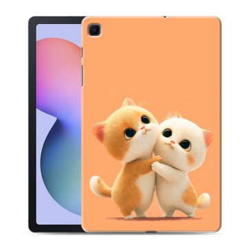 Силиконовый чехол на планшета Samsung Galaxy Tab S6 Lite с принтом Милые котики