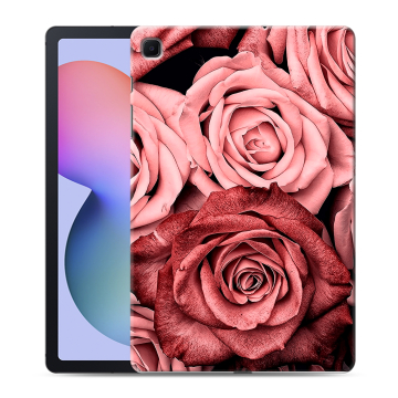 Силиконовый чехол на планшета Samsung Galaxy Tab S6 Lite с принтом Цветы розы