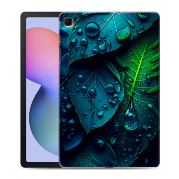 Силиконовый чехол на планшета Samsung Galaxy Tab S6 Lite с принтом Листья