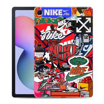 Силиконовый чехол на Samsung Galaxy Tab S6 Lite с принтом Найк Nike яркий