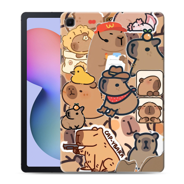 Силиконовый чехол на Samsung Galaxy Tab S6 Lite с принтом капибара