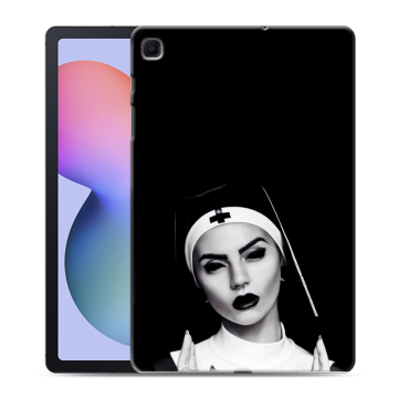 Силиконовый чехол на Samsung Galaxy Tab S6 Lite с принтом монашка
