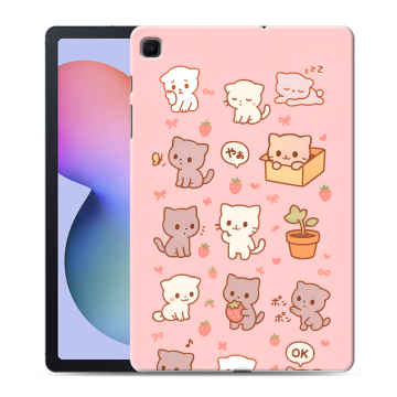 Силиконовый чехол на Samsung Galaxy Tab S6 Lite с принтом Hello Kitty Хелоу Кити