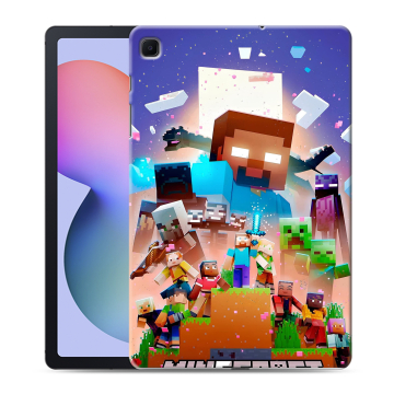 Силиконовый чехол на Samsung Galaxy Tab S6 Lite с принтом Майнкрафт Minecraft