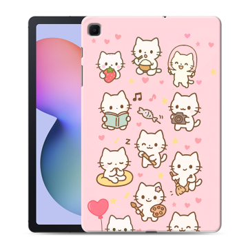 Силиконовый чехол на Samsung Galaxy Tab S6 Lite с принтом Hello Kitty Хелоу Кити