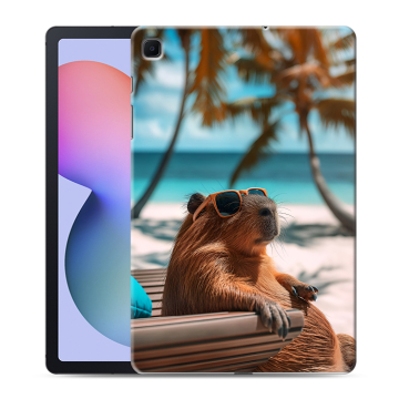 Силиконовый чехол на Samsung Galaxy Tab S6 Lite с принтом Капибара Силиконовый чехол на Samsung Galaxy Tab S6 Lite с принтом Капибара