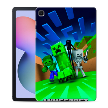 Силиконовый чехол на Samsung Galaxy Tab S6 Lite с принтом Майнкрафт