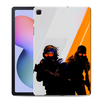 Силиконовый чехол на Samsung Galaxy Tab S6 Lite с принтом Контер страйк Counter strike