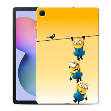 Силиконовый чехол на Samsung Galaxy Tab S6 Lite с принтом Миньоны