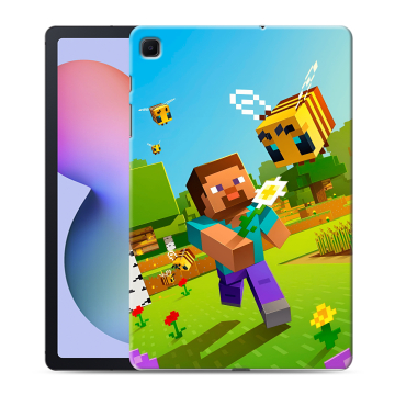 Силиконовый чехол на Samsung Galaxy Tab S6 Lite с принтом Майнкрафт Minecraft