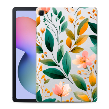 Силиконовый чехол на Samsung Galaxy Tab S6 Lite с принтом Цветы паттерн