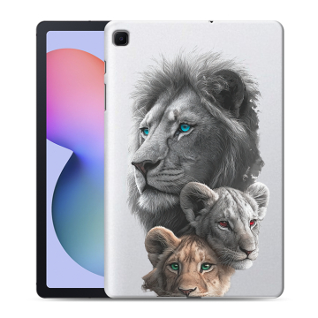 Силиконовый чехол на Samsung Galaxy Tab S6 Lite с принтом Львы