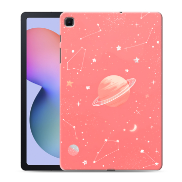Силиконовый чехол на Samsung Galaxy Tab S6 Lite с принтом Розовый космос