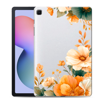 Силиконовый чехол на Samsung Galaxy Tab S6 Lite с принтом Цветы принт