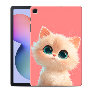 Силиконовый чехол на Samsung Galaxy Tab S6 Lite с принтом Розовый котенок