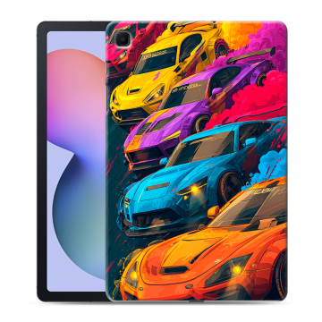 Силиконовый чехол на Samsung Galaxy Tab S6 Lite с принтом Тачки