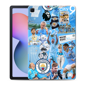 Силиконовый чехол на Samsung Galaxy Tab S6 Lite с принтом Man City Манчестер Сити