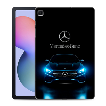 Силиконовый чехол на Samsung Galaxy Tab S6 Lite с принтом Mercedes Мерседес