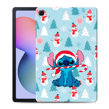 Силиконовый чехол на Samsung Galaxy Tab S6 Lite с принтом Стич Новый год Силиконовый чехол на Samsung Galaxy Tab S6 Lite с принтом Стич Новый год