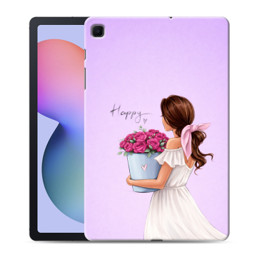 Силиконовый чехол на Samsung Galaxy Tab S6 Lite с принтом женский