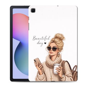 Силиконовый чехол на Samsung Galaxy Tab S6 Lite с принтом женский