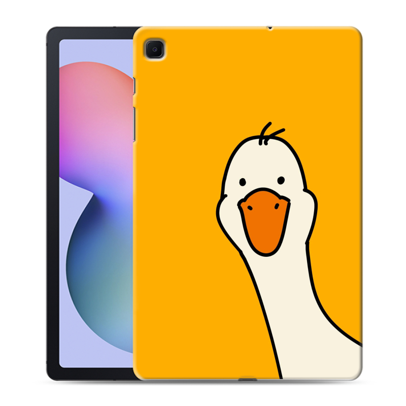 Силиконовый противоударный чехол на Samsung Galaxy Tab S6 Lite с принтом Утка Силиконовый противоударный чехол на Samsung Galaxy Tab S6 Lite с принтом Утка