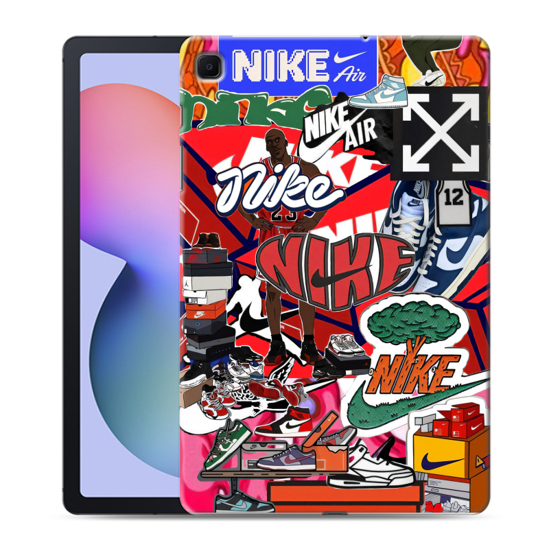 Силиконовый противоударный чехол на Samsung Galaxy Tab S6 Lite с принтом Найк Nike яркий Силиконовый противоударный чехол на Samsung Galaxy Tab S6 Lite с принтом Найк Nike яркий