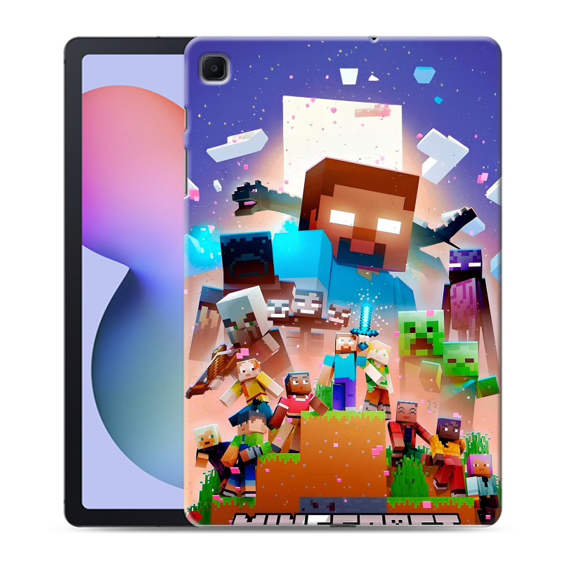 Силиконовый чехол на Samsung Galaxy Tab S6 Lite с принтом Майнкрафт Minecraft Силиконовый чехол на Samsung Galaxy Tab S6 Lite с принтом Майнкрафт Minecraft