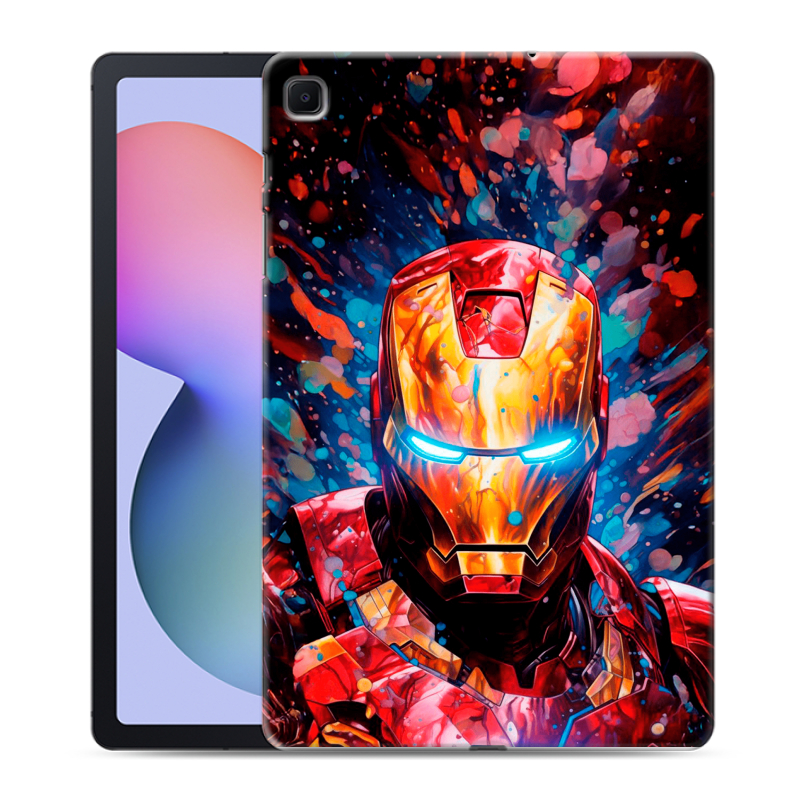 Силиконовый противоударный чехол на Samsung Galaxy Tab S6 Lite с принтом Железный человек Ironman Силиконовый противоударный чехол на Samsung Galaxy Tab S6 Lite с принтом Железный человек Ironman