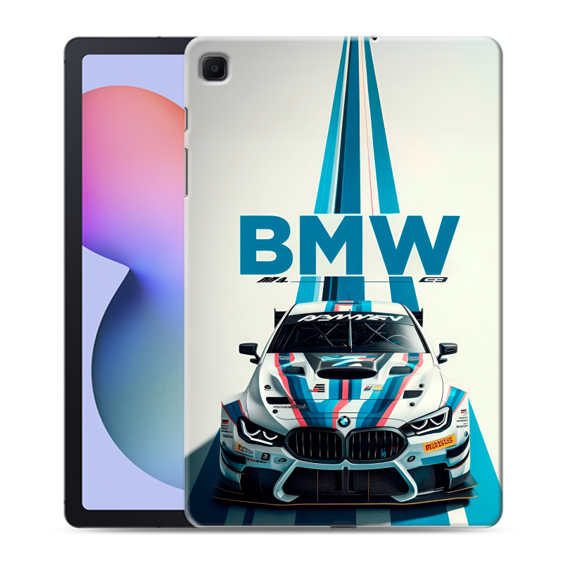 Силиконовый противоударный чехол на Samsung Galaxy Tab S6 Lite с принтом БМВ BMW Силиконовый противоударный чехол на Samsung Galaxy Tab S6 Lite с принтом БМВ BMW