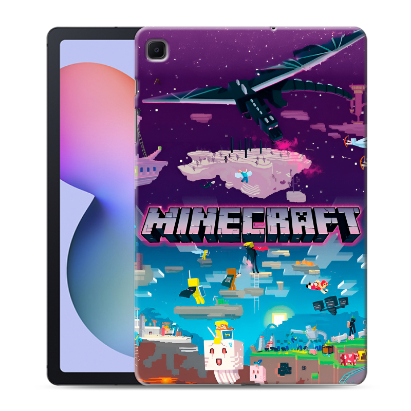 Силиконовый чехол на Samsung Galaxy Tab S6 Lite с принтом Майнкрафт Minecraft Силиконовый чехол на Samsung Galaxy Tab S6 Lite с принтом Майнкрафт Minecraft