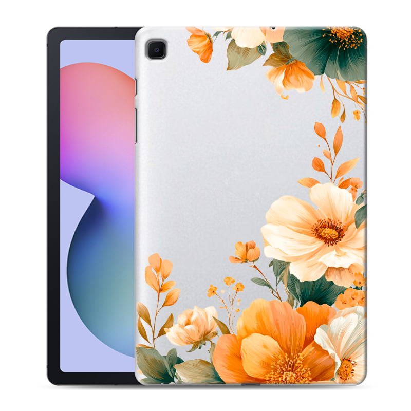 Силиконовый чехол на Samsung Galaxy Tab S6 Lite с принтом Цветы принт Силиконовый чехол на Samsung Galaxy Tab S6 Lite с принтом Цветы принт