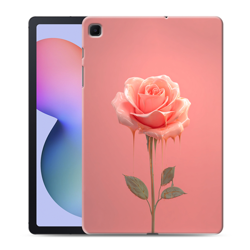 Силиконовый чехол на Samsung Galaxy Tab S6 Lite с принтом Розовая роза Силиконовый чехол на Samsung Galaxy Tab S6 Lite с принтом Розовая роза