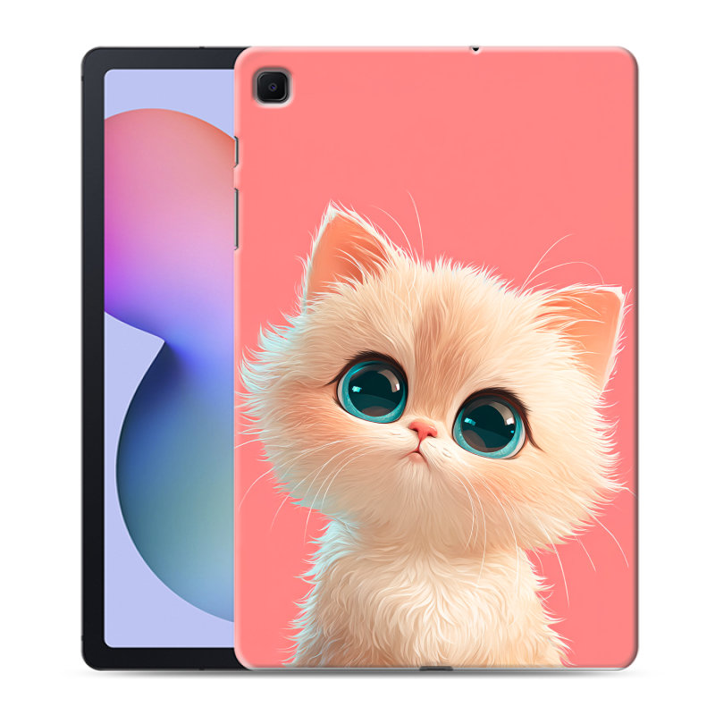 Силиконовый чехол на Samsung Galaxy Tab S6 Lite с принтом Розовый котенок Силиконовый чехол на Samsung Galaxy Tab S6 Lite с принтом Розовый котенок