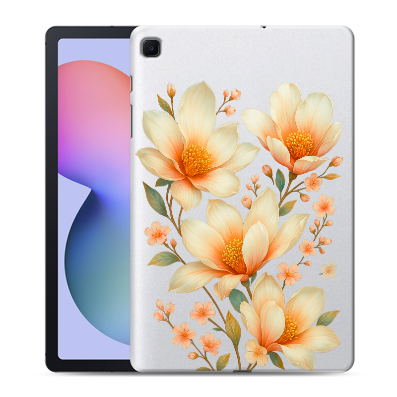 Силиконовый чехол на Samsung Galaxy Tab S6 Lite с принтом Цветы Силиконовый чехол на Samsung Galaxy Tab S6 Lite с принтом Цветы