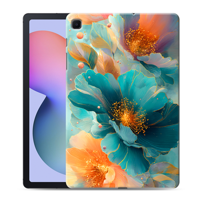 Силиконовый чехол на Samsung Galaxy Tab S6 Lite с принтом Цветы Силиконовый чехол на Samsung Galaxy Tab S6 Lite с принтом Цветы